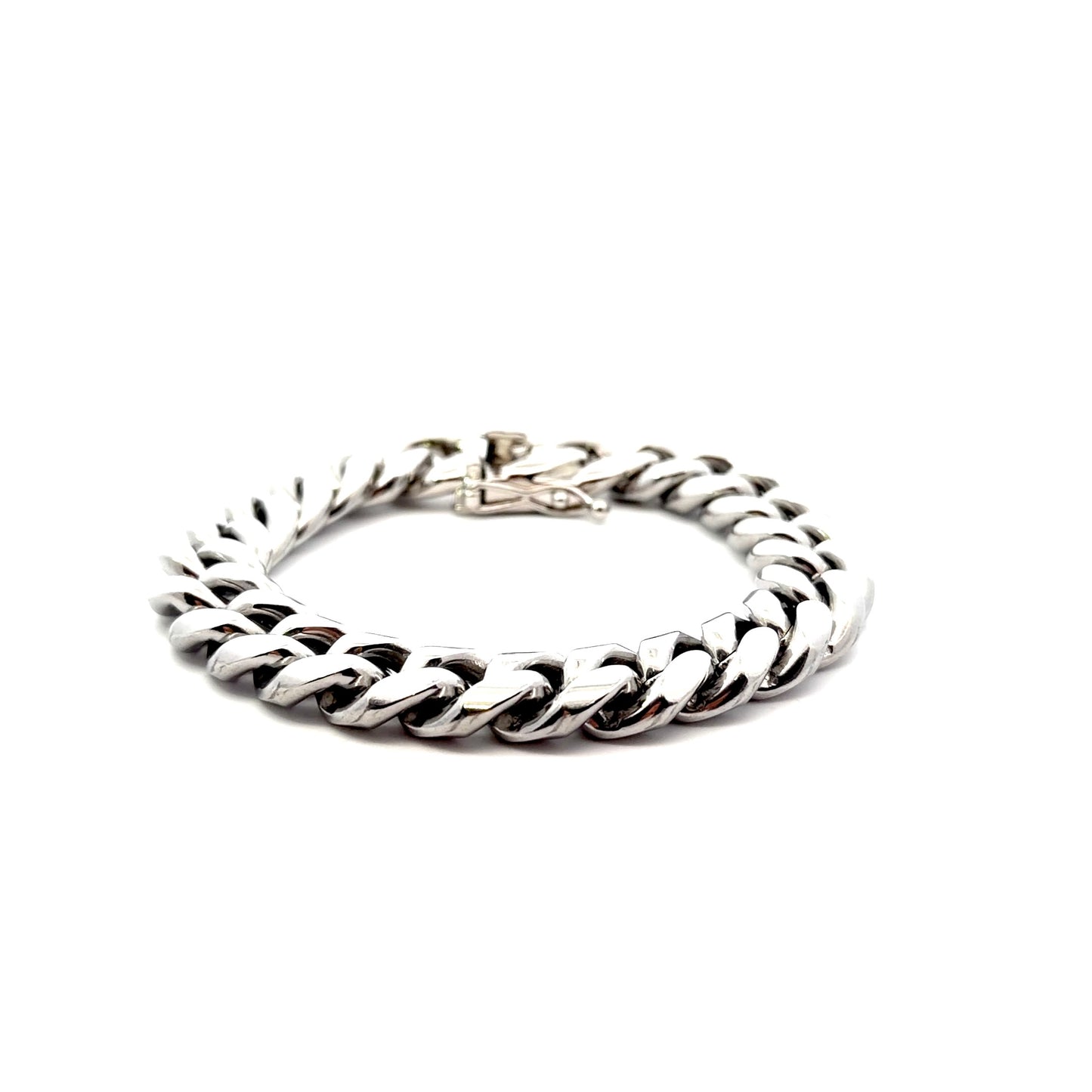 Classic Silver Miami Cuban Link Chain Bracelet