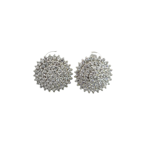 Stud Cluster Cubic Zirconia Earrings