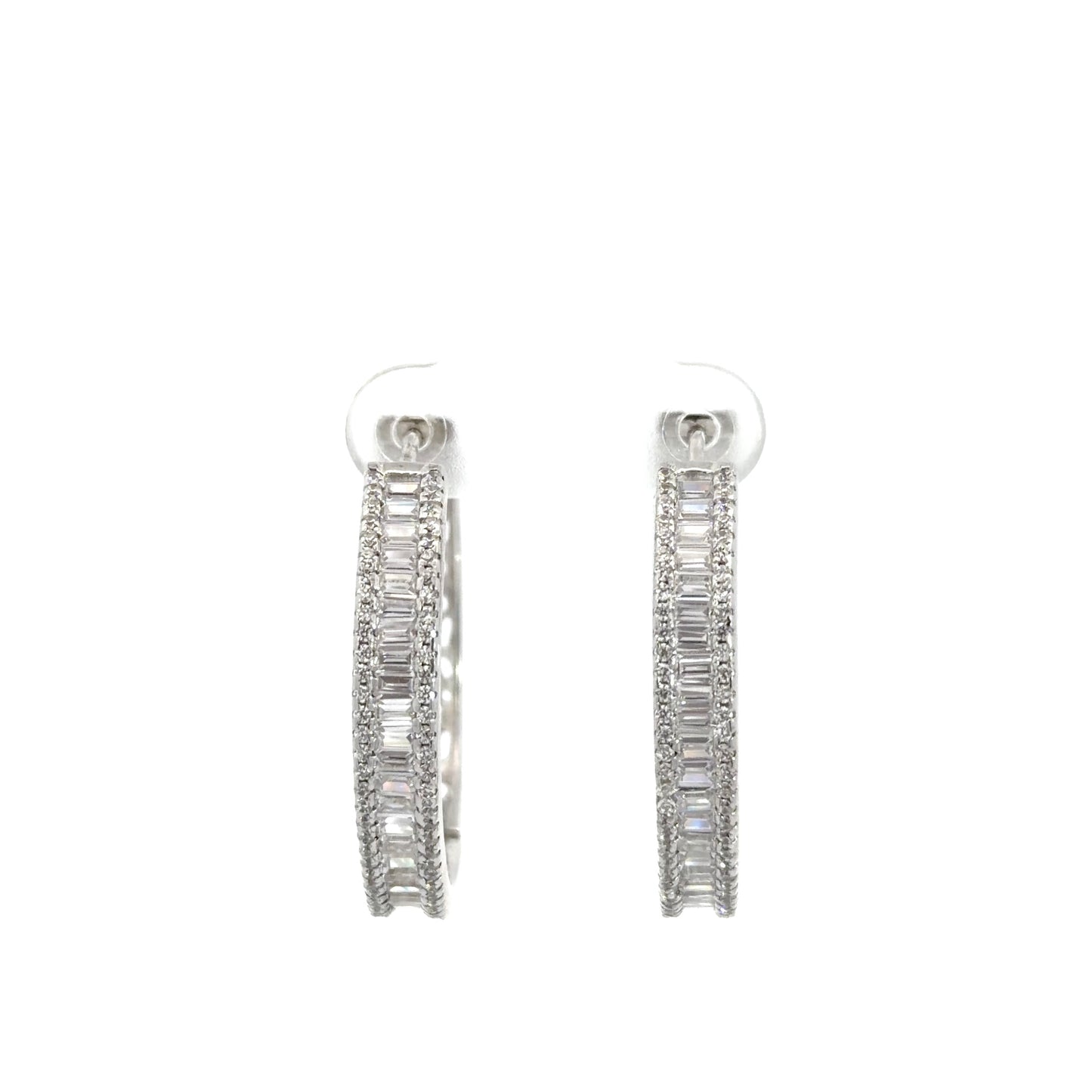 Baguette Hoop Earrings