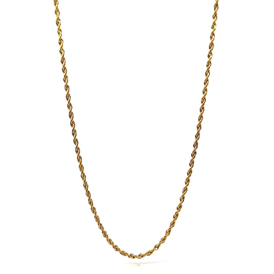 Gold Plated Rope Chain Men’s Necklace