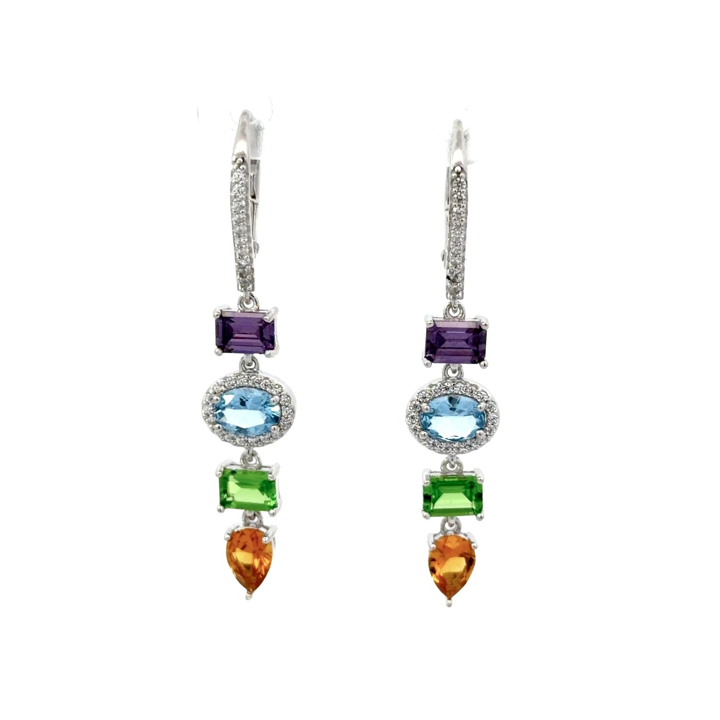 Stunning Mosaic Style Drop Earrings