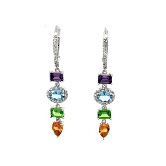 Stunning Mosaic Style Drop Earrings