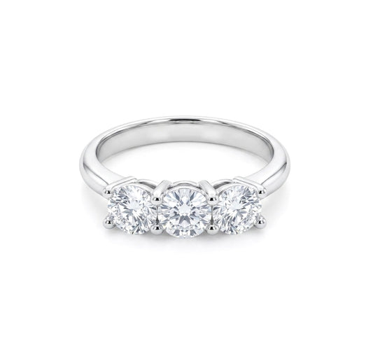 Sterling Silver 3-Stone Ring
