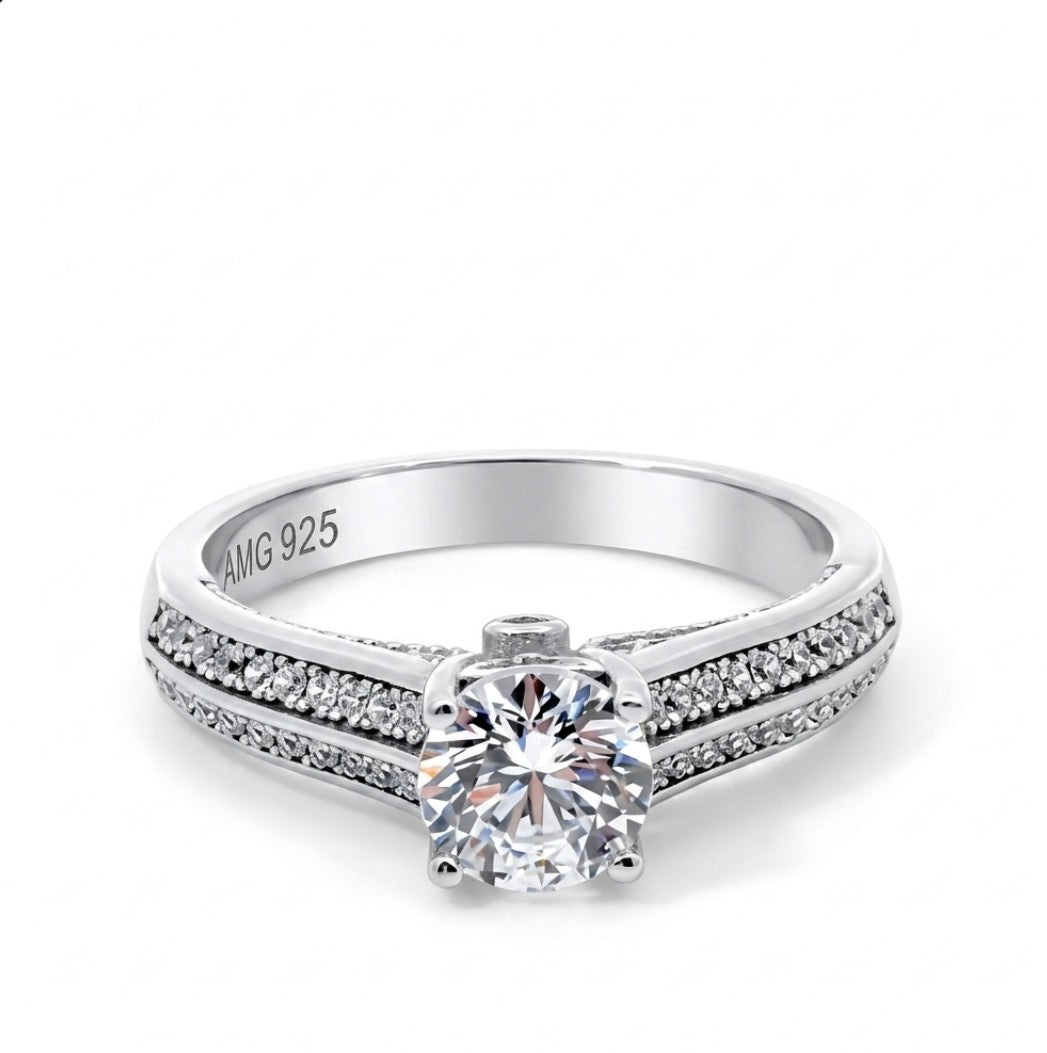 Sterling Silver Pavé Encrusted Ring