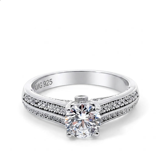 Sterling Silver Pavé Encrusted Ring