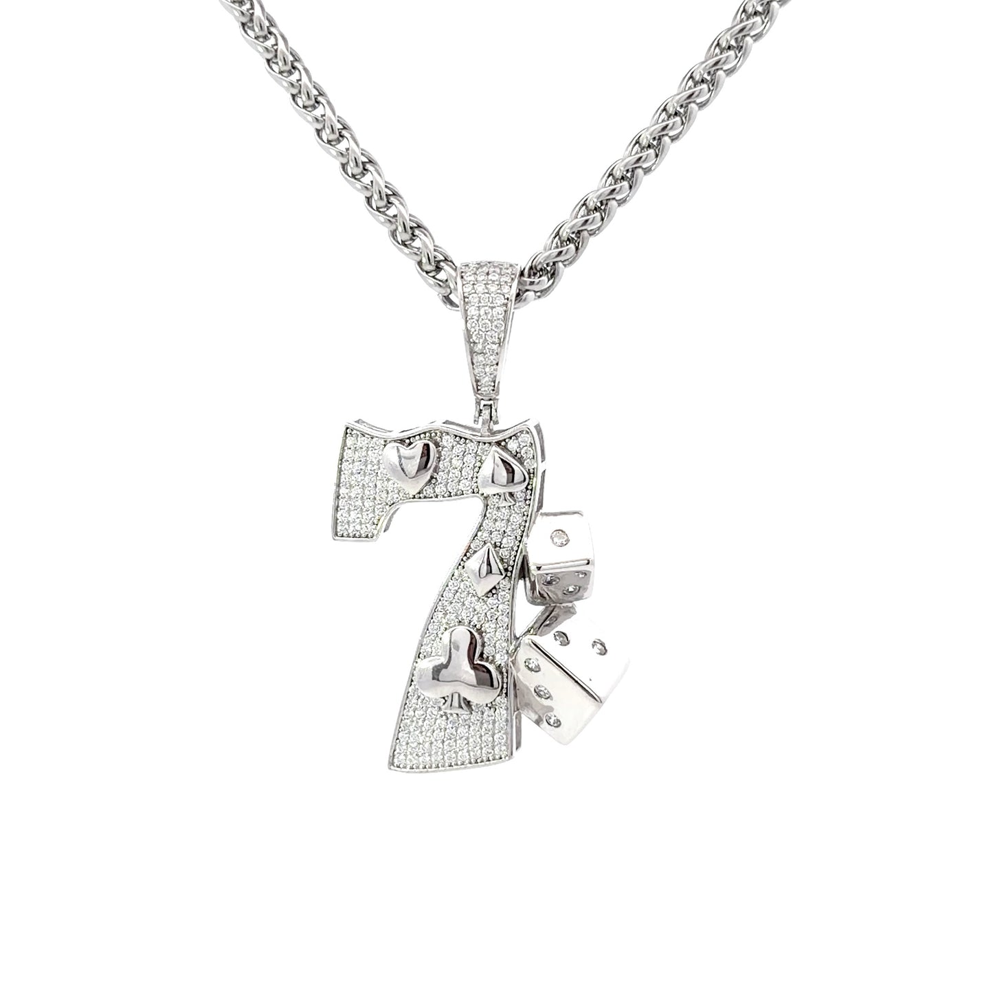 Sterling Silver Lucky Seven Pendant