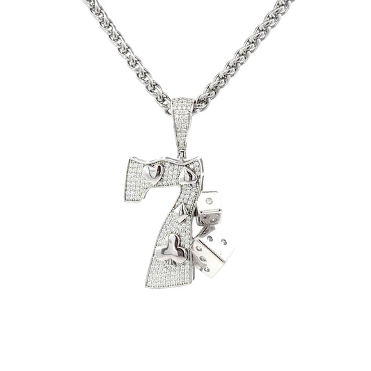 Sterling Silver Lucky Seven Pendant