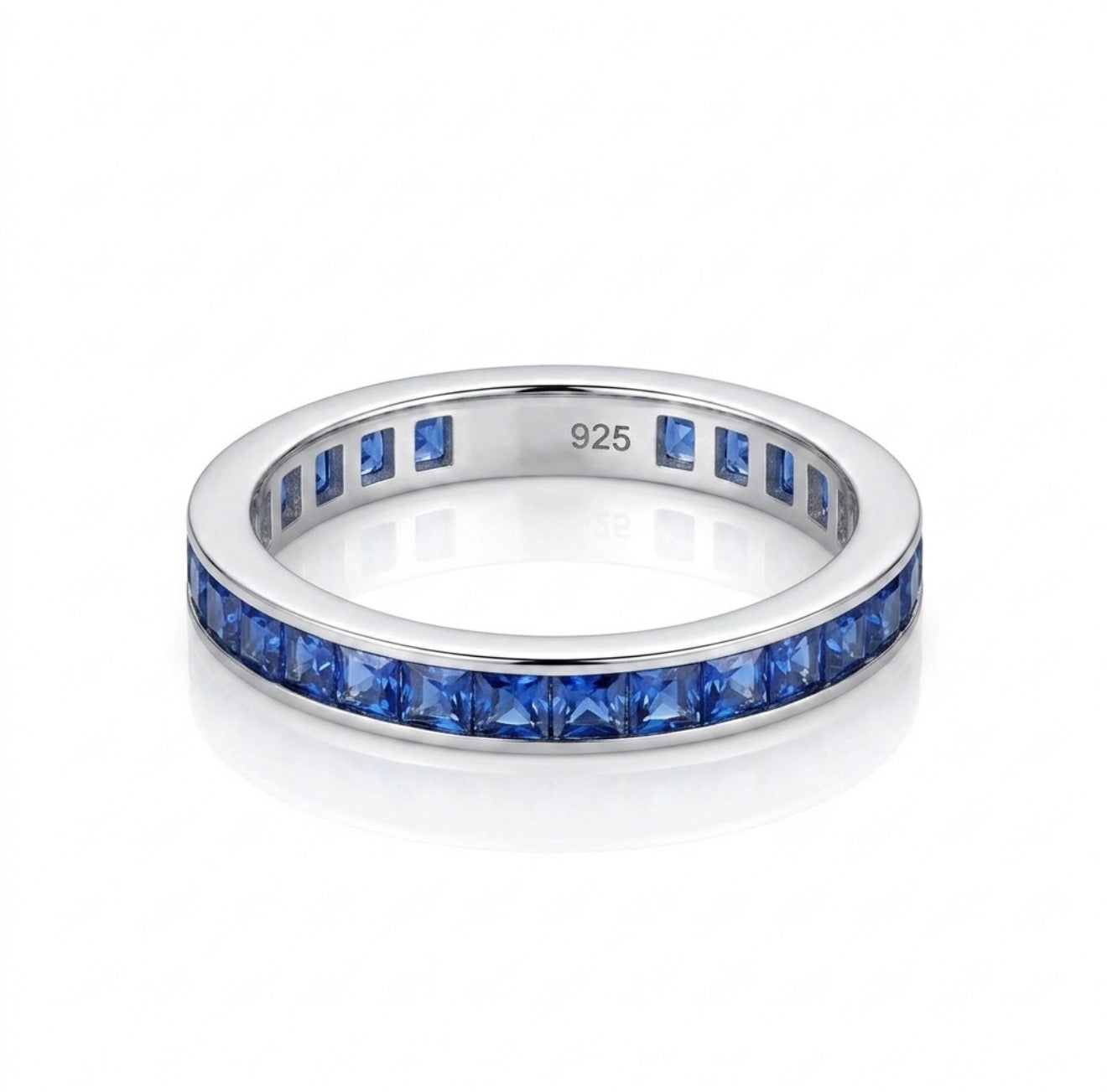 Sterling Silver Eternity  Ladies Band