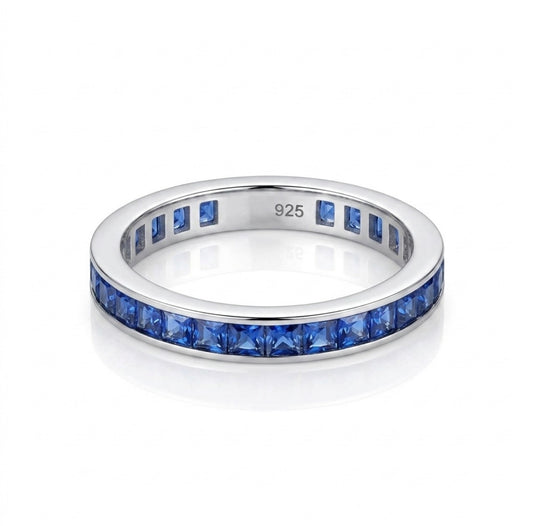 Sterling Silver Eternity Ladies Band