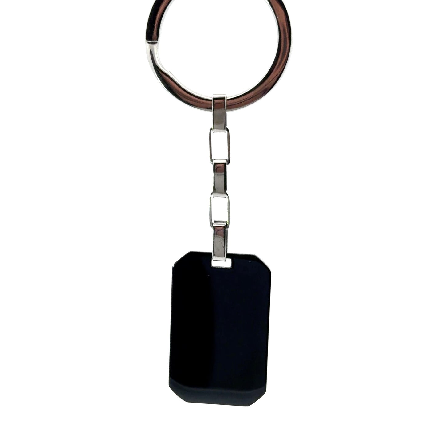 Black Stainless Steel Keychain