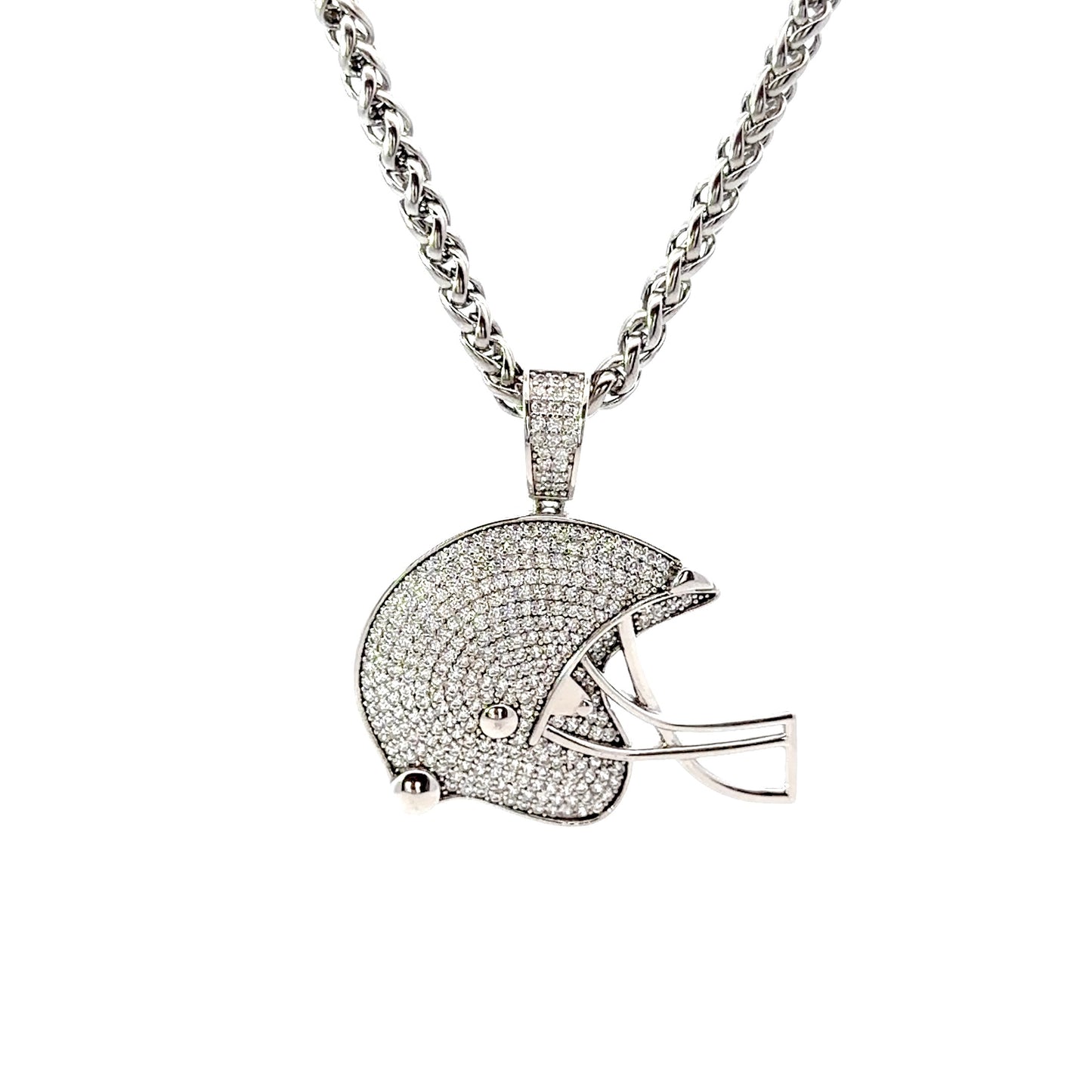 Sterling Silver Football Helmet Pendant