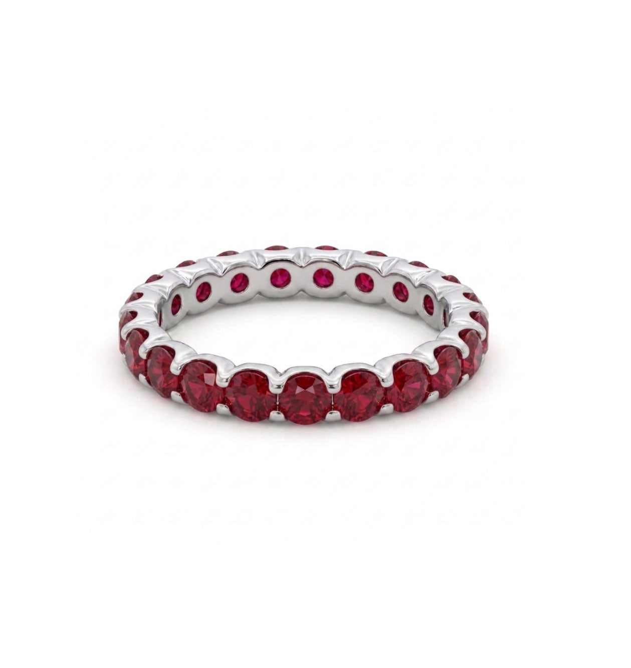 Sterling Silver Brilliant-cut Cubic Zirconia Eternity Ladies Band