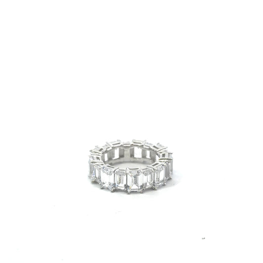 Sterling Silver Cubic Zirconia Eternity Ring