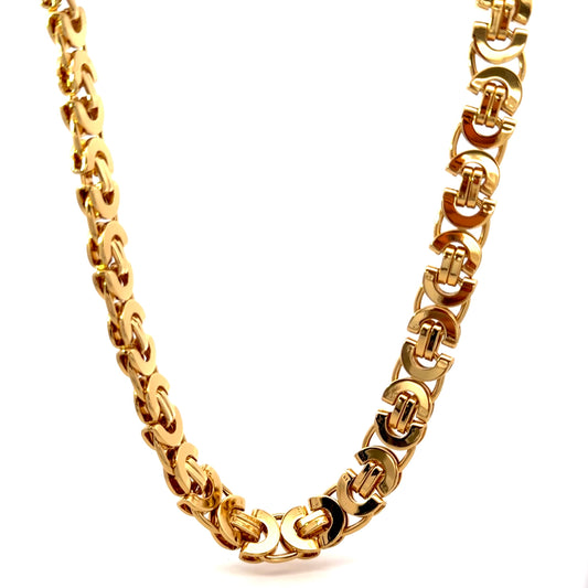 Gold Plated Chino Bar Chain Necklace