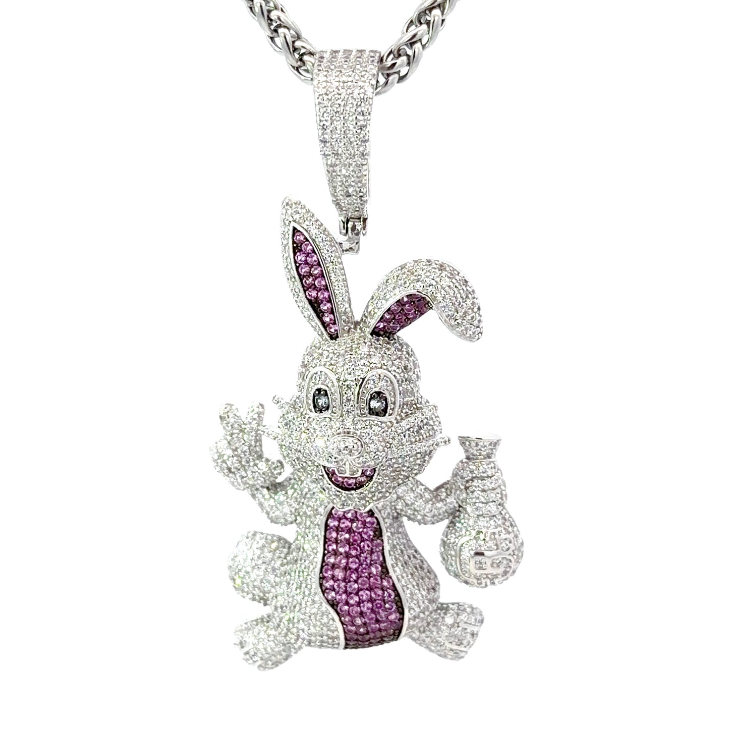 Sterling Silver Rabbit with Cash Pendant