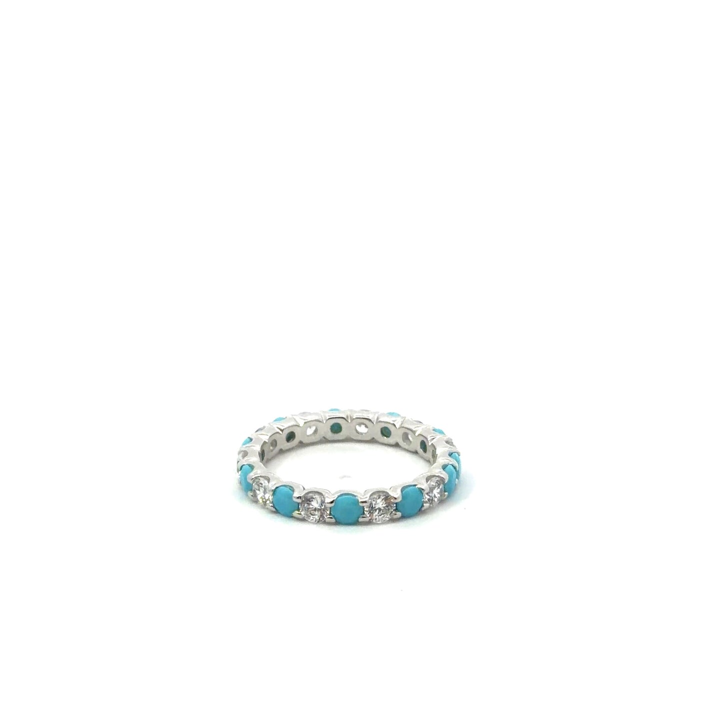 Sterling Silver Cubic Zirconia Eternity Ring