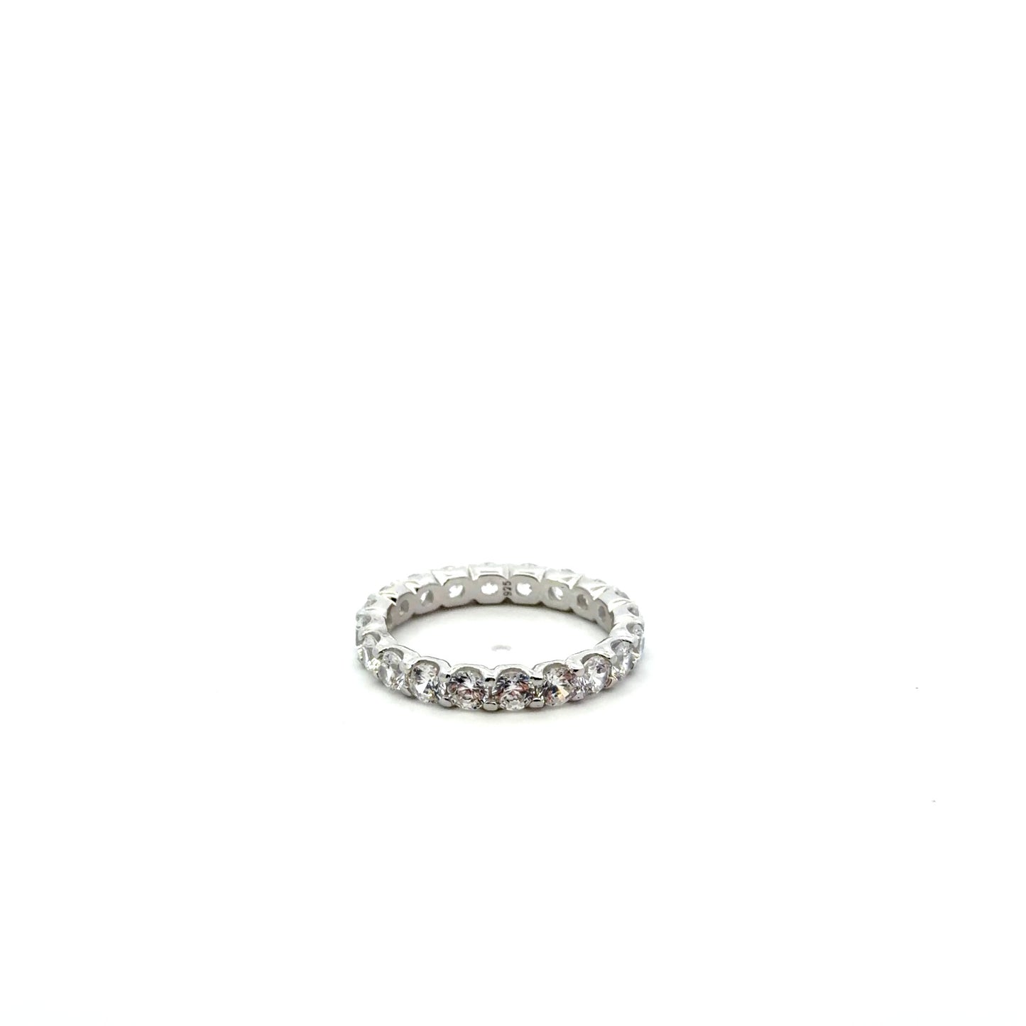 Sterling Silver Cubic Zirconia Eternity Ring