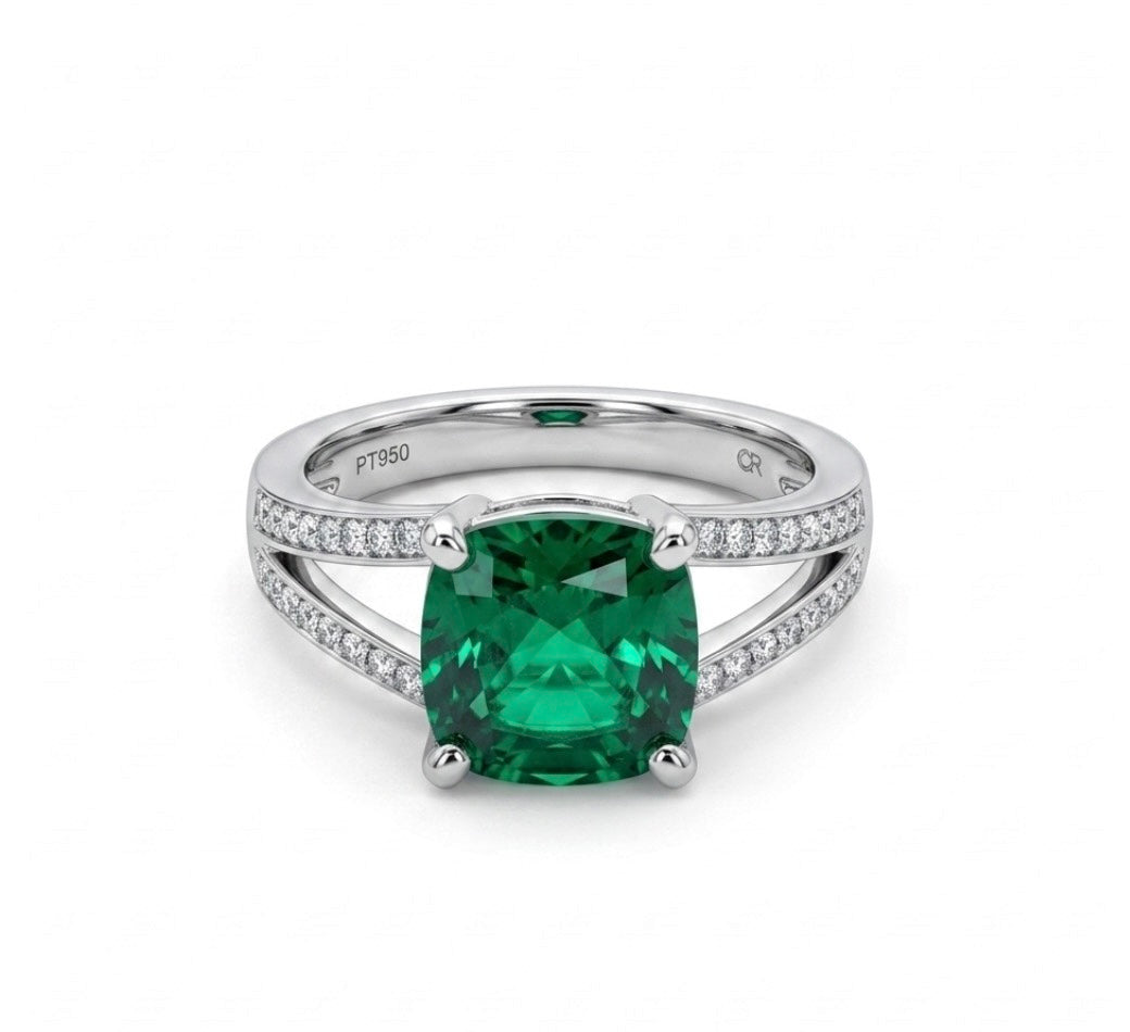 Sterling Silver Cushion-cut Ring
