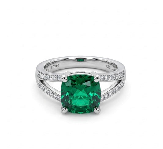 Sterling Silver Cushion-cut Ring