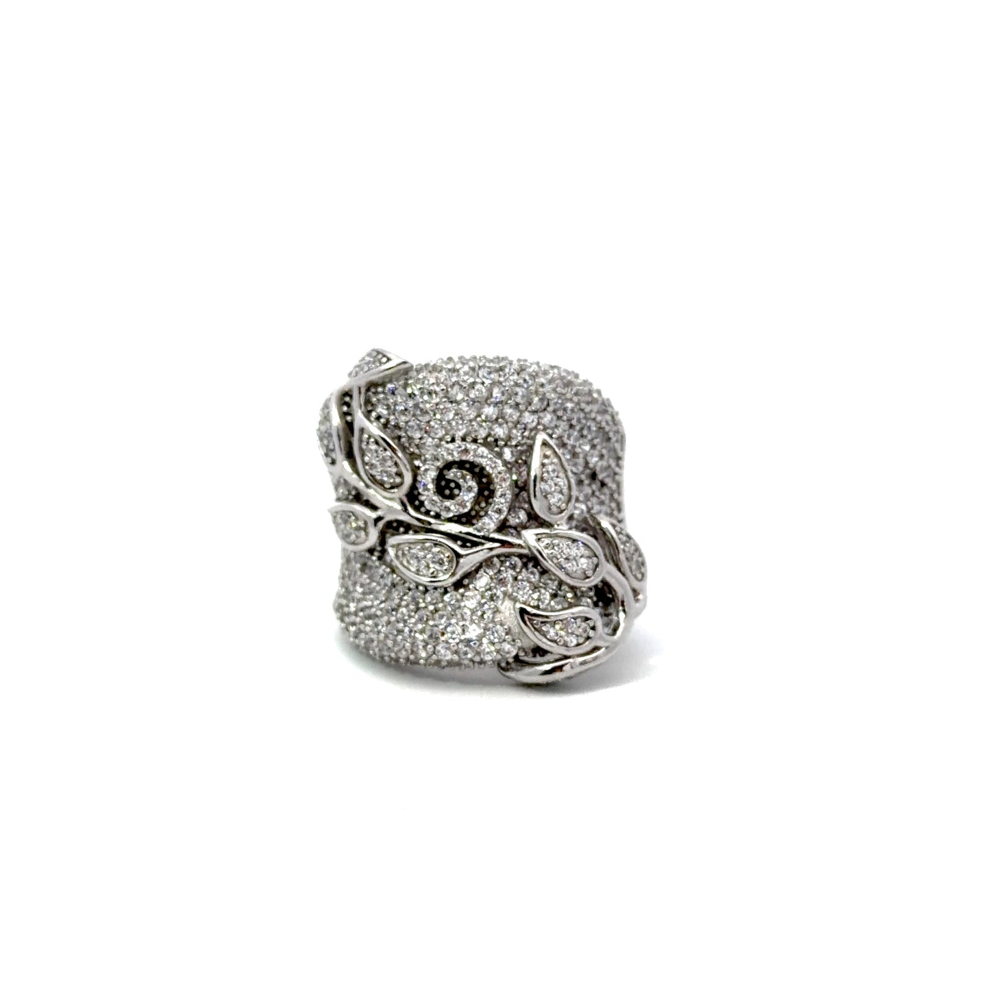Sterling Silver Vine Design Cocktail Ring