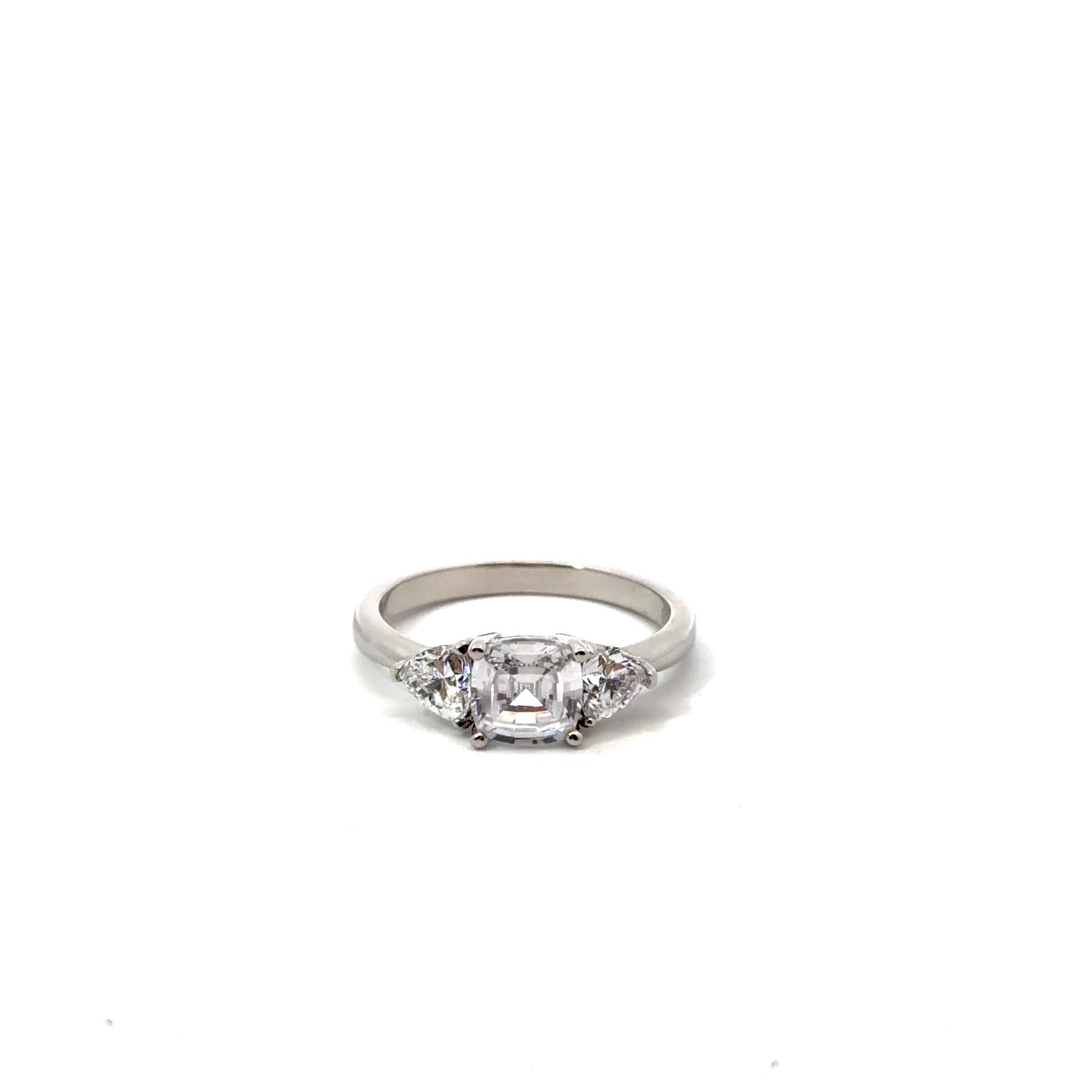 Sterling Silver Asscher Cut Ring
