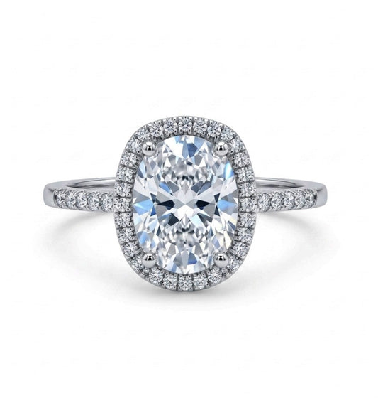 Sterling Silver Vintage Style Halo Ring