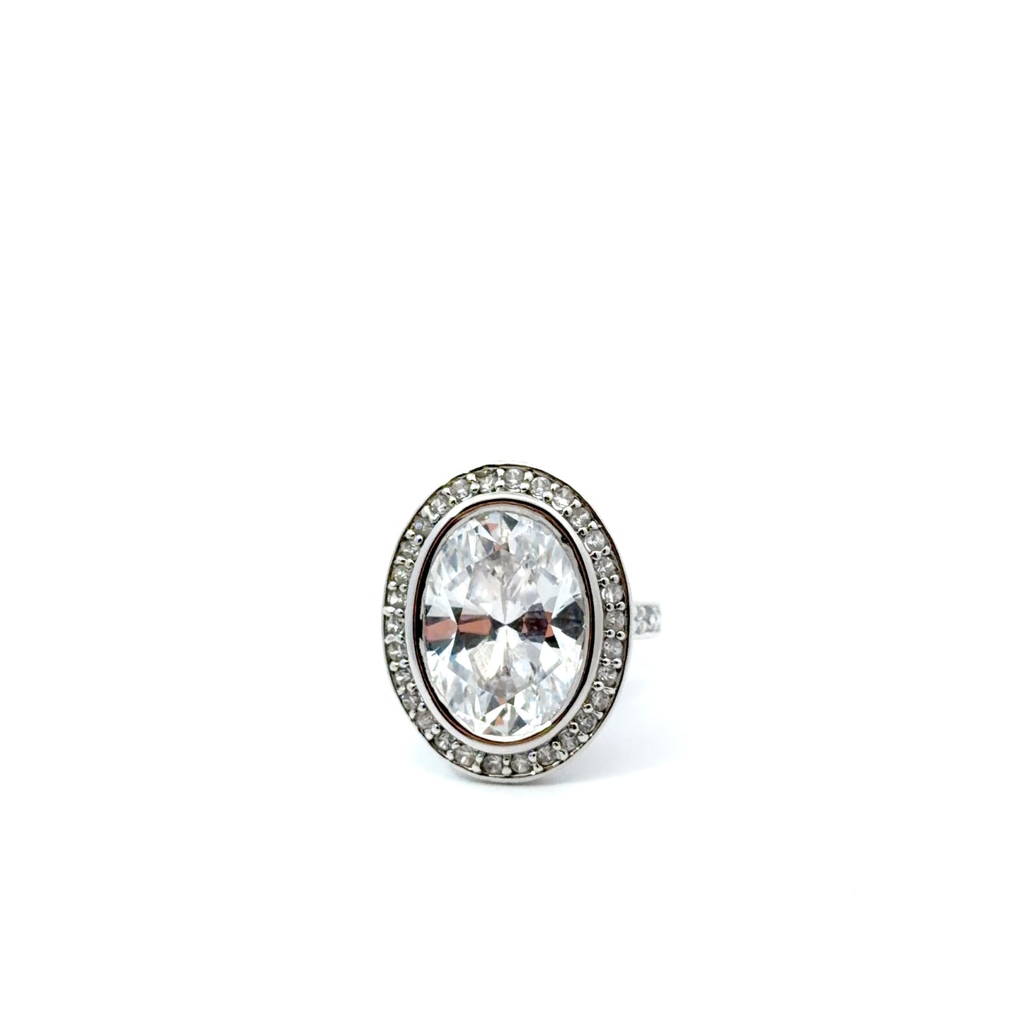 Sterling Silver Radiant Cocktail Ring