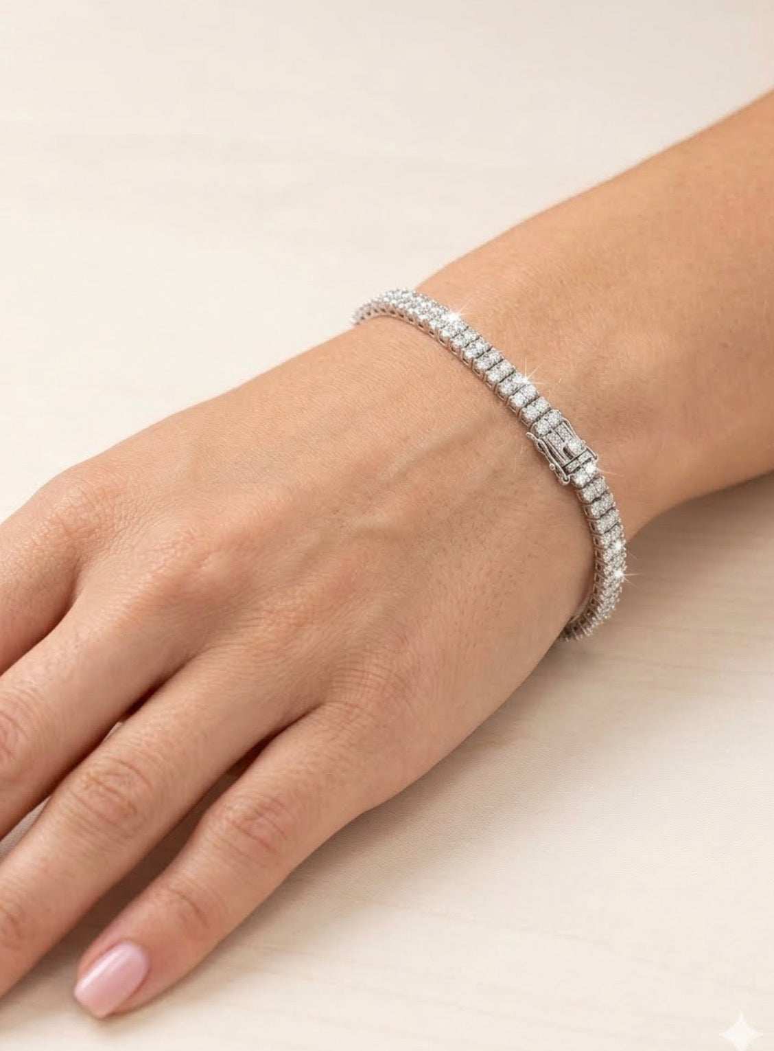 Sterling Silver Cubic Zirconia Tennis Bracelet