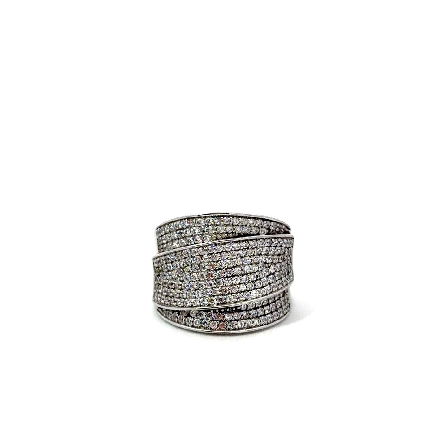 Sterling Silver Shimmering Cocktail Ring