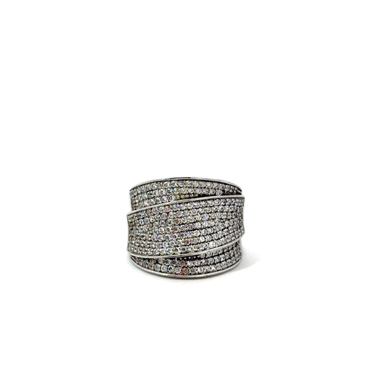Sterling Silver Shimmering Cocktail Ring