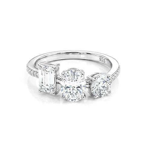 Sterling Silver Multi-Stone Ring