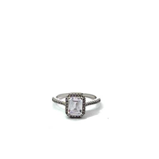 Sterling Silver Vintage Inspired Engagement Ring