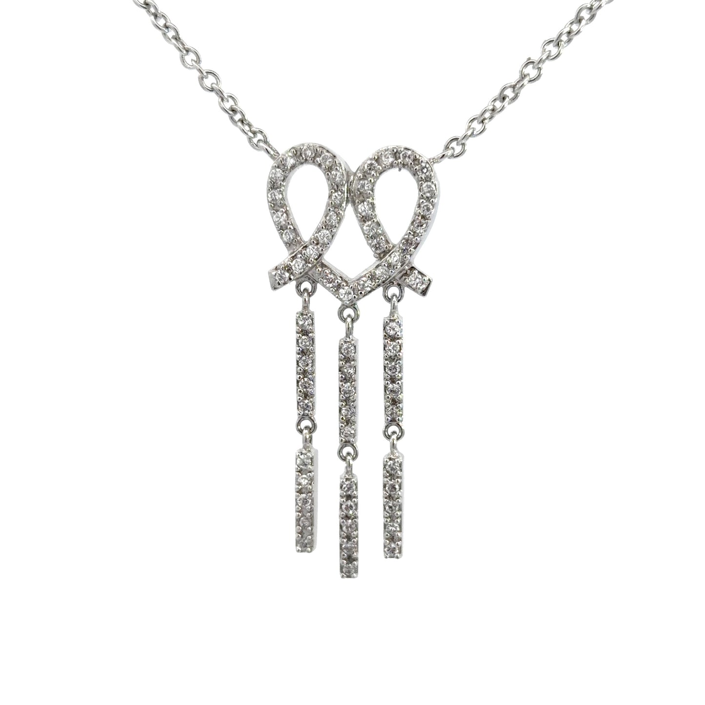 Love knot Cubic Zirconia Necklace