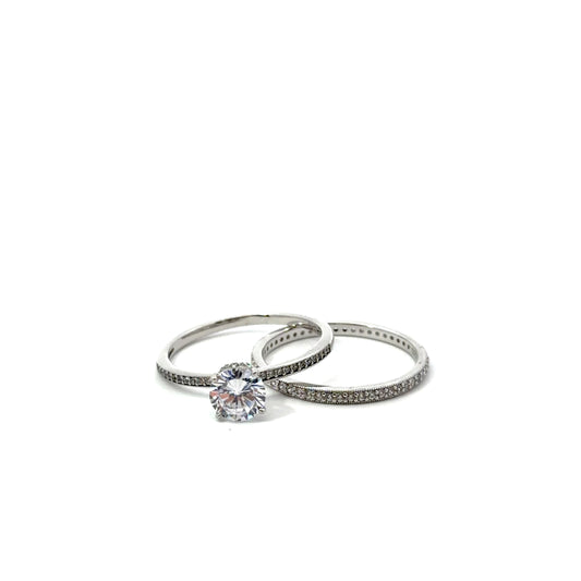 Sterling Silver Wedding Ring Set