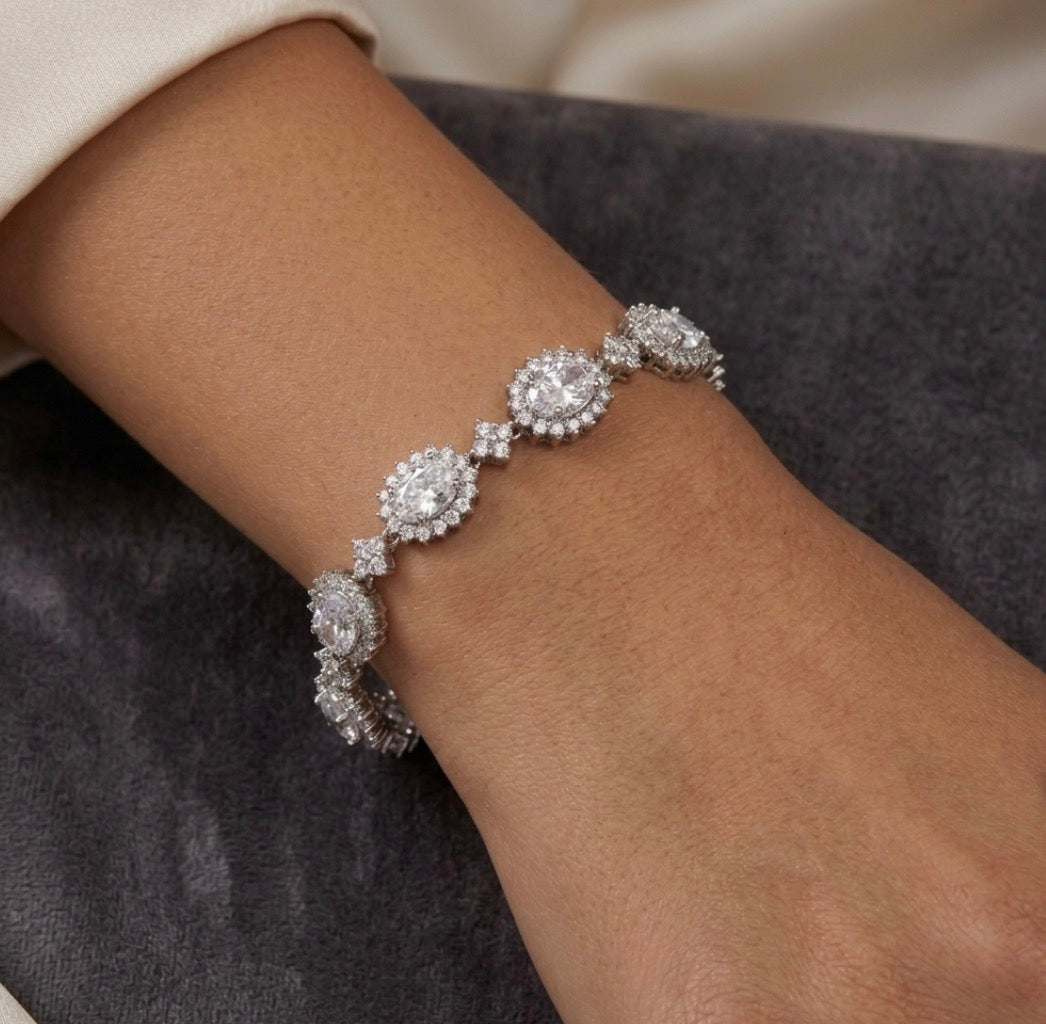 Sterling Silver Cubic Zirconia Bracelet