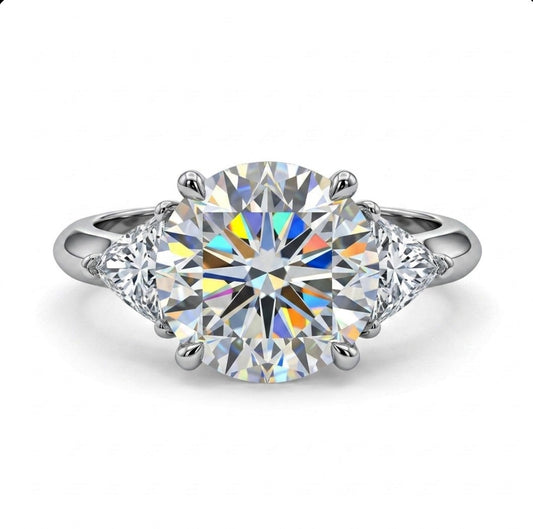 Sterling Silver Brilliant-cut stone Ring