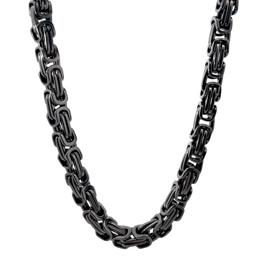 Black Byzantine 24” Chain Necklace