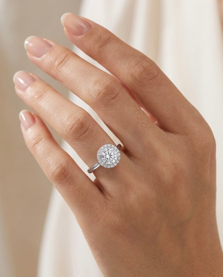 Sterling Silver Halo Ring