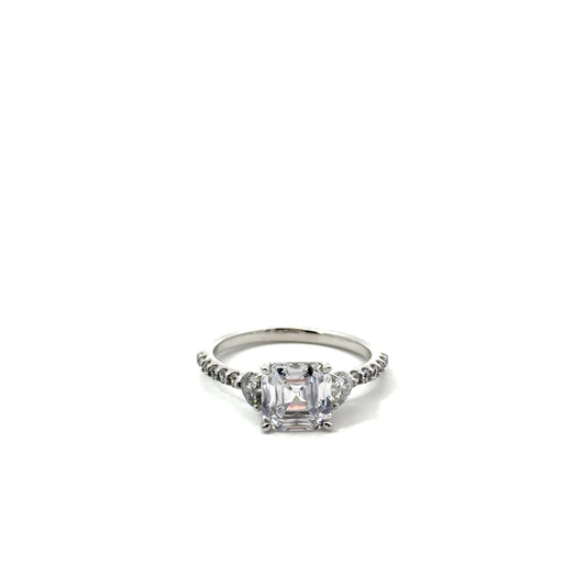 Sterling Silver Radiant Cushion Cut Ring