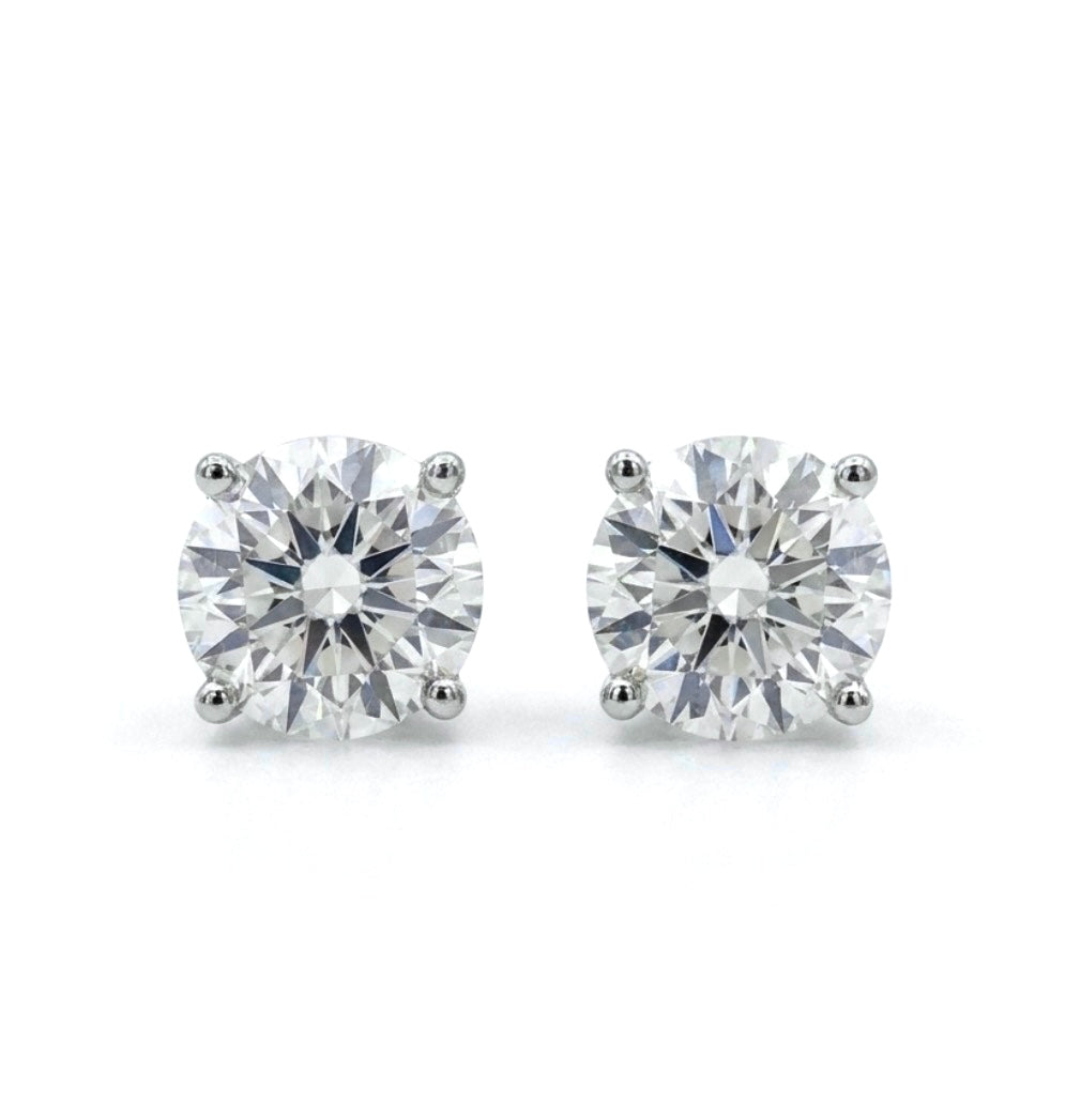 Sterling Silver Solitaire Necklace & Stud Earring Set
