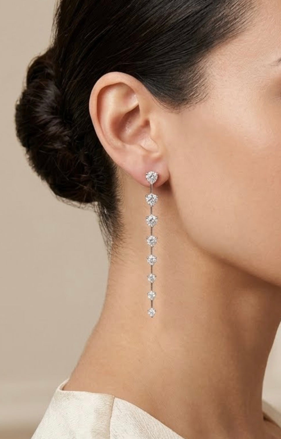 Sterling Silver Cascading Earrings