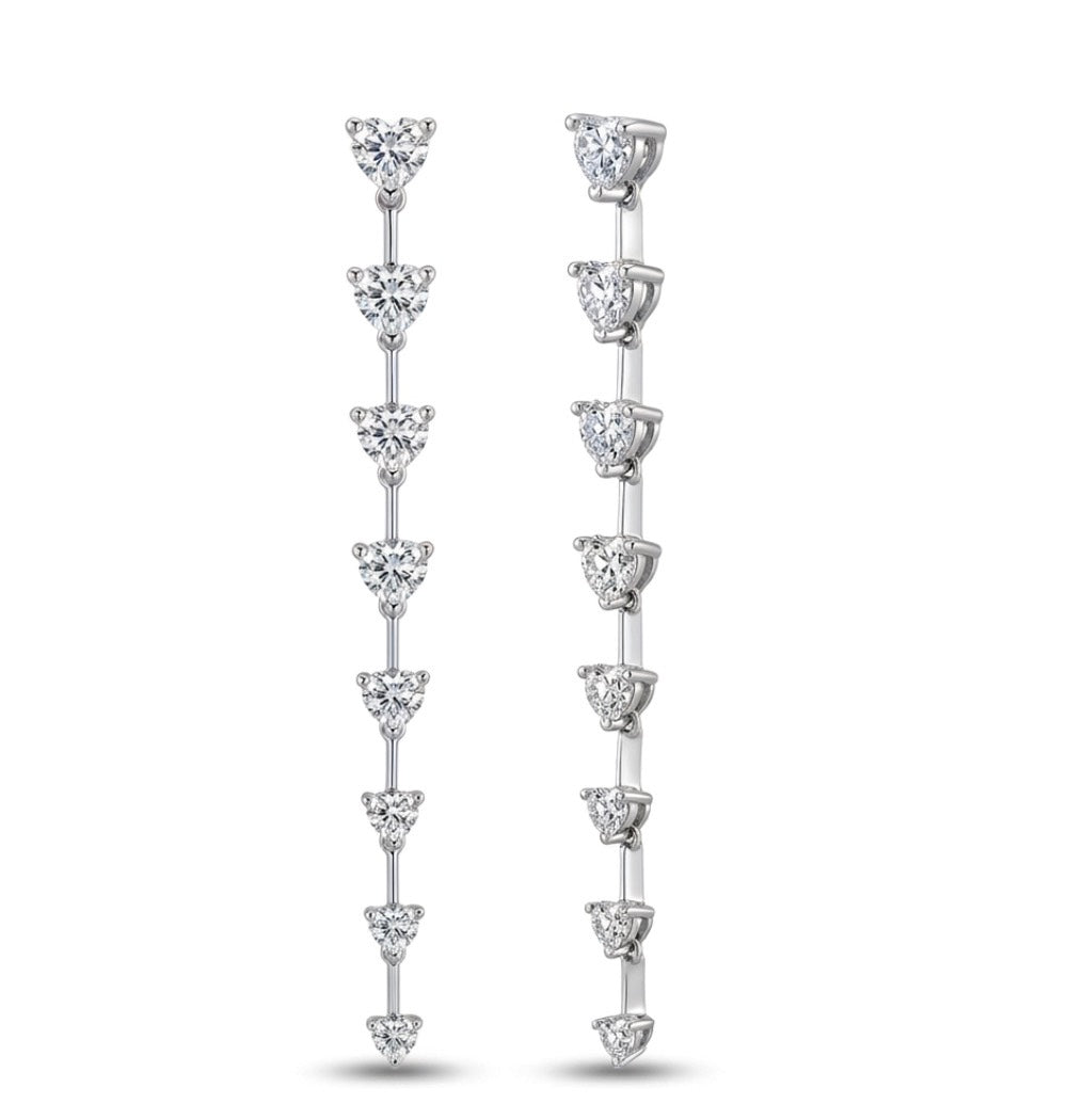 Sterling Silver Cubic Zirconia Drop Earrings