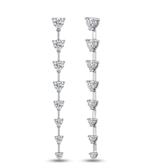 Sterling Silver Cubic Zirconia Drop Earrings