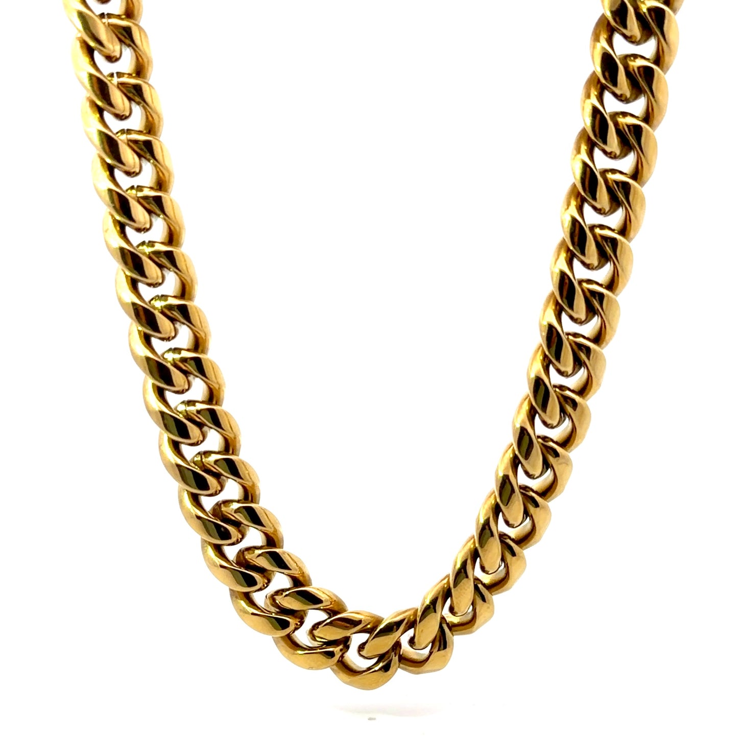 Gold Plated 14MM Chain Link Necklace