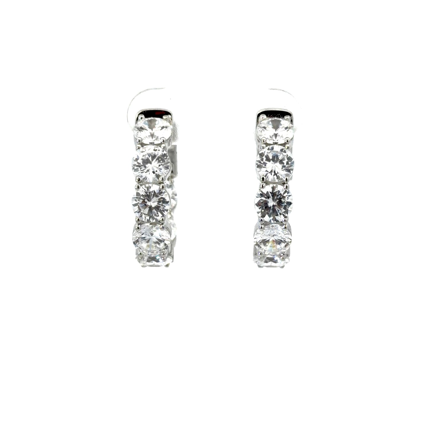 Sterling Silver Radiant Small Hoop Earrings