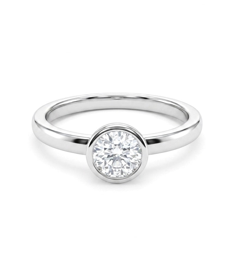 Sterling Silver Bezel Set Ring