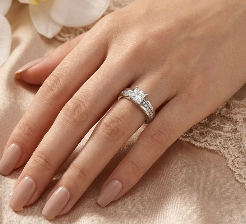 Sterling Silver Cathedral Style Ring