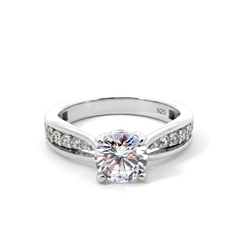 Sterling Silver Cathedral Style Ring