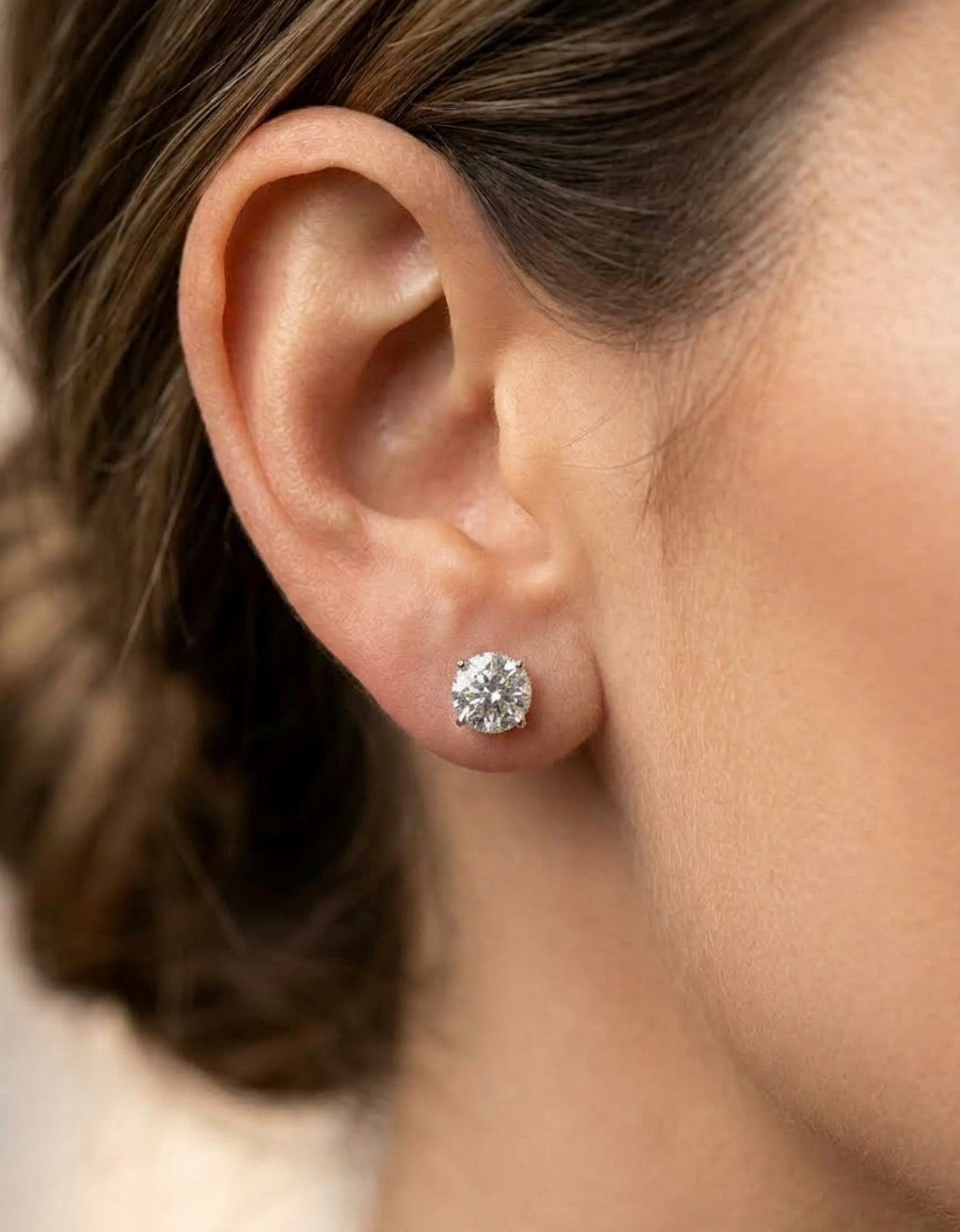 Sterling Silver Cubic Zirconia Stud Earrings