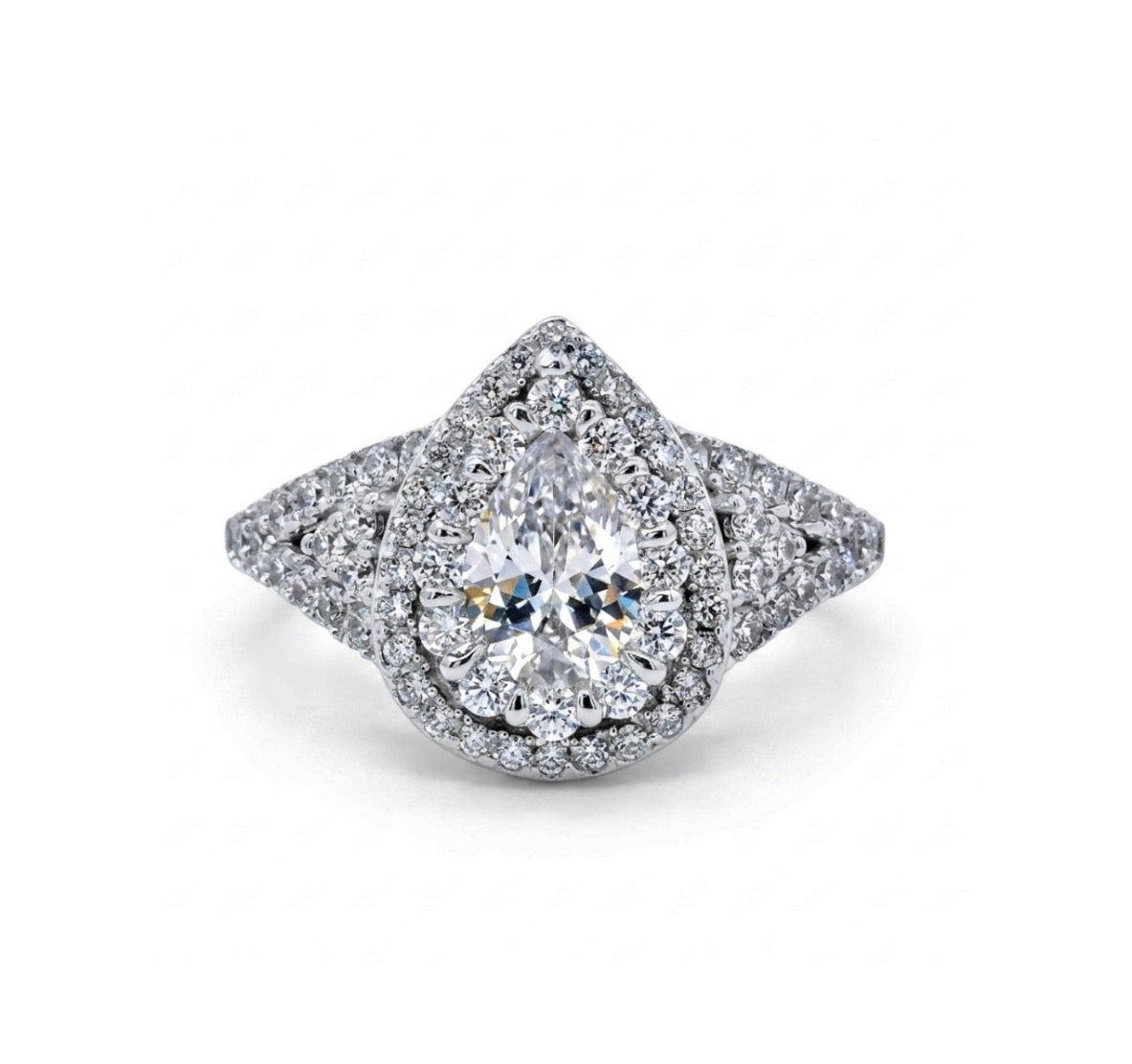 Sterling Silver Teardrop-cut Cocktail Ring